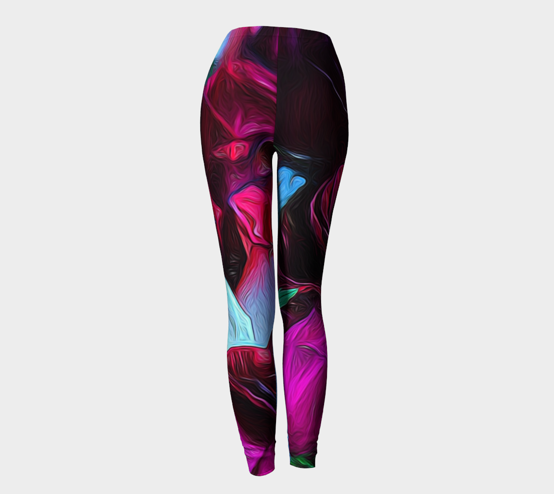 Red and White Roses Leggings