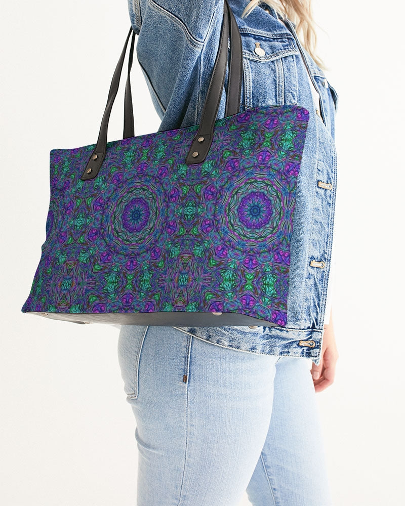 Blue Green Purple Kaleidoscope Stylish Tote