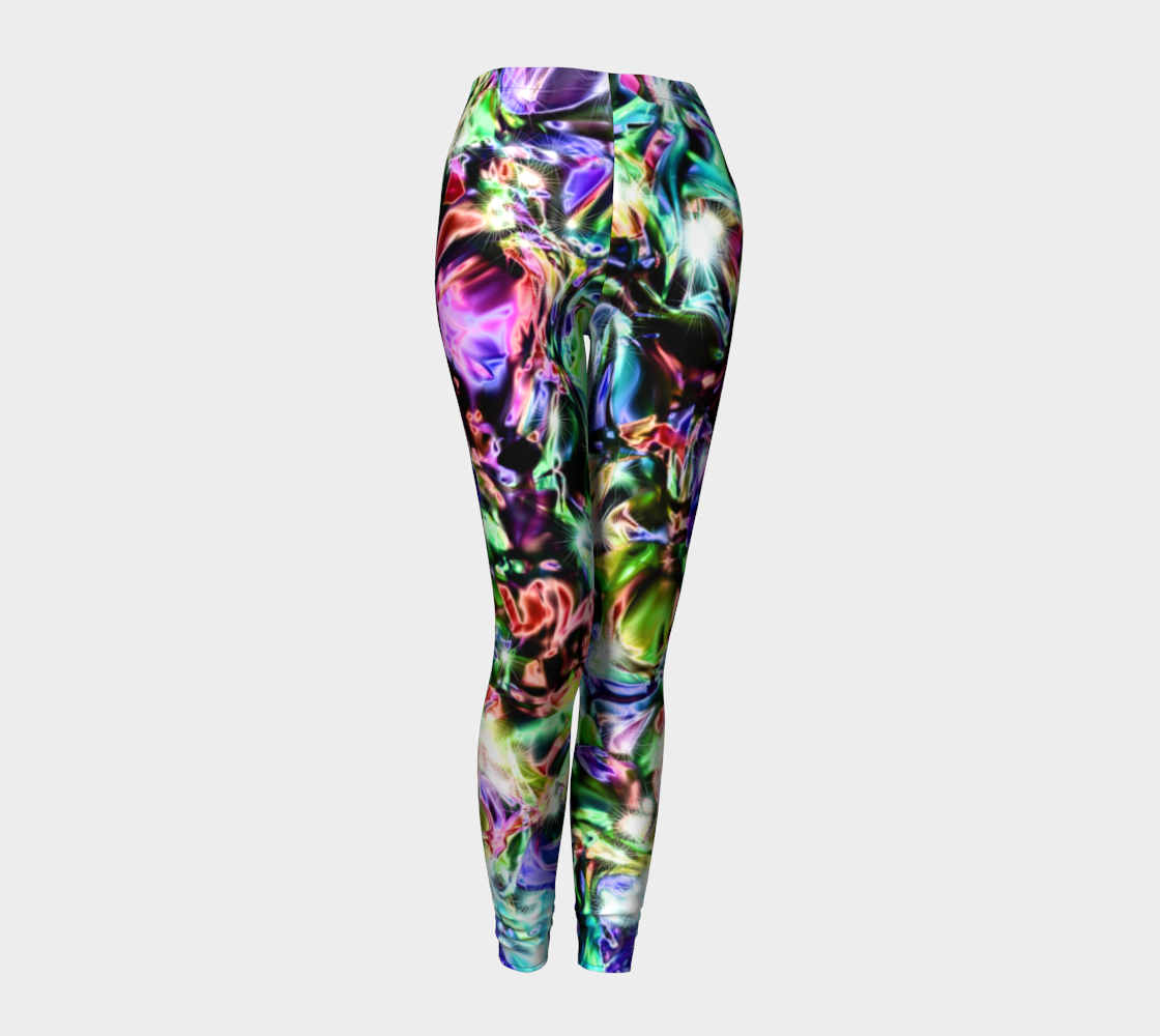 Rainbow sparkly Liquid Metal Leggings