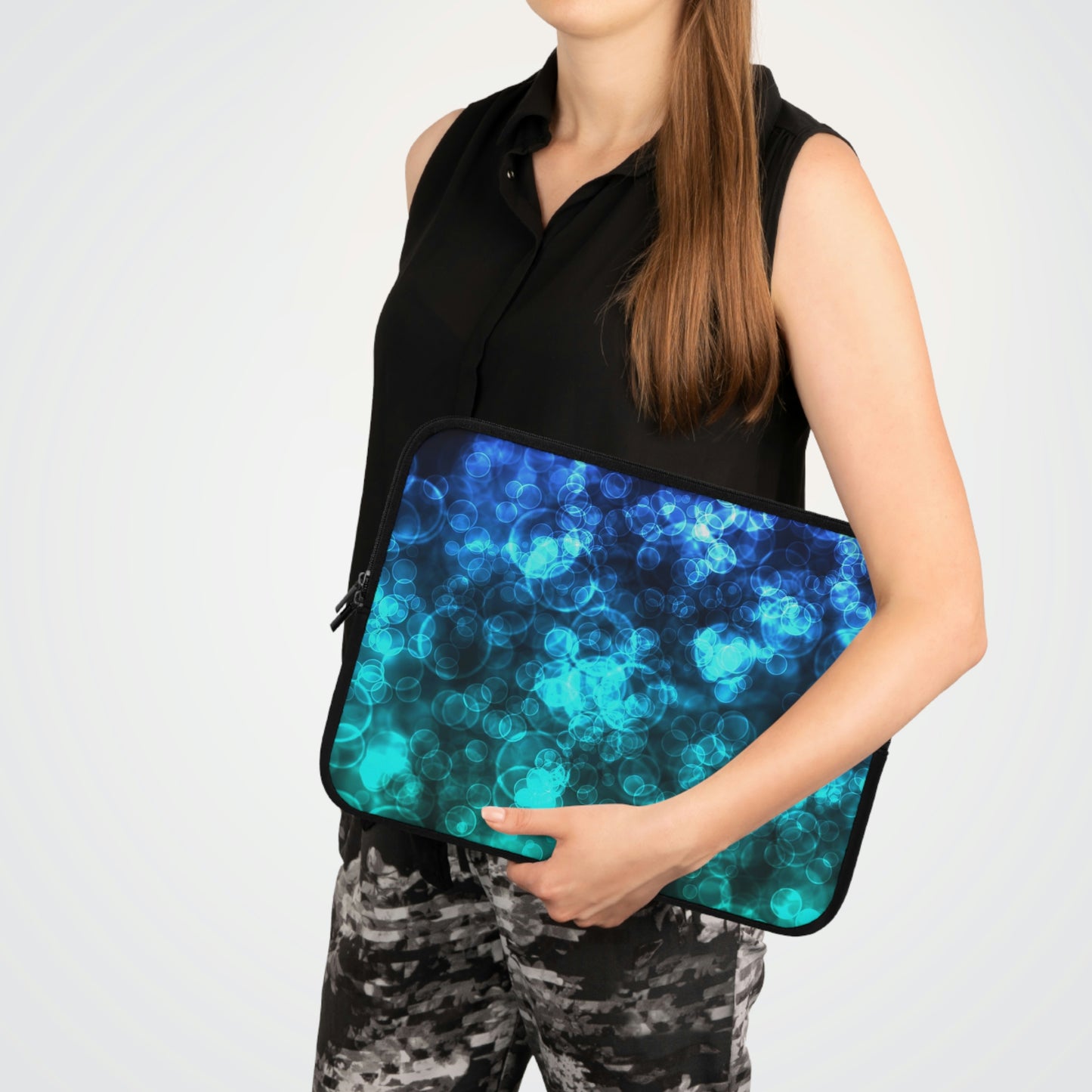 Blue Ocean Bokeh Laptop Sleeve