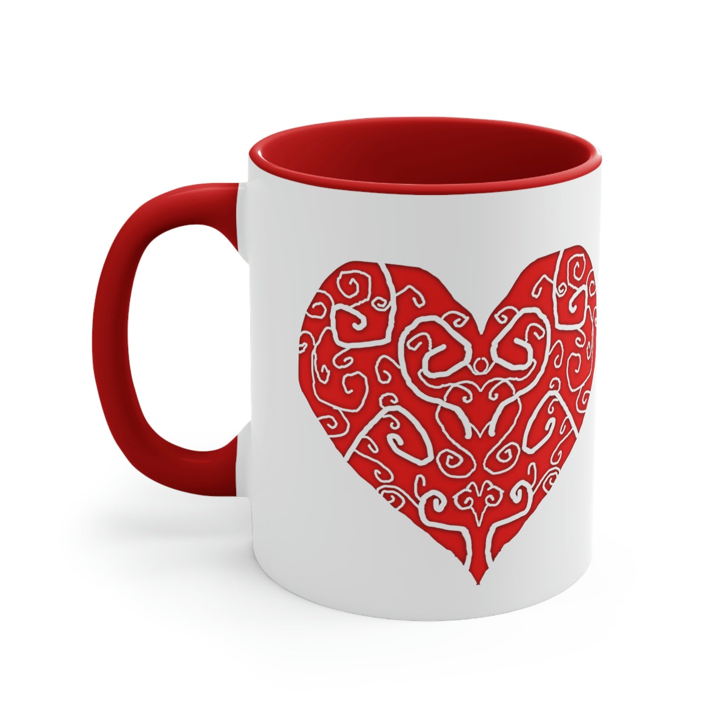 Heart Swirls Accent Mug