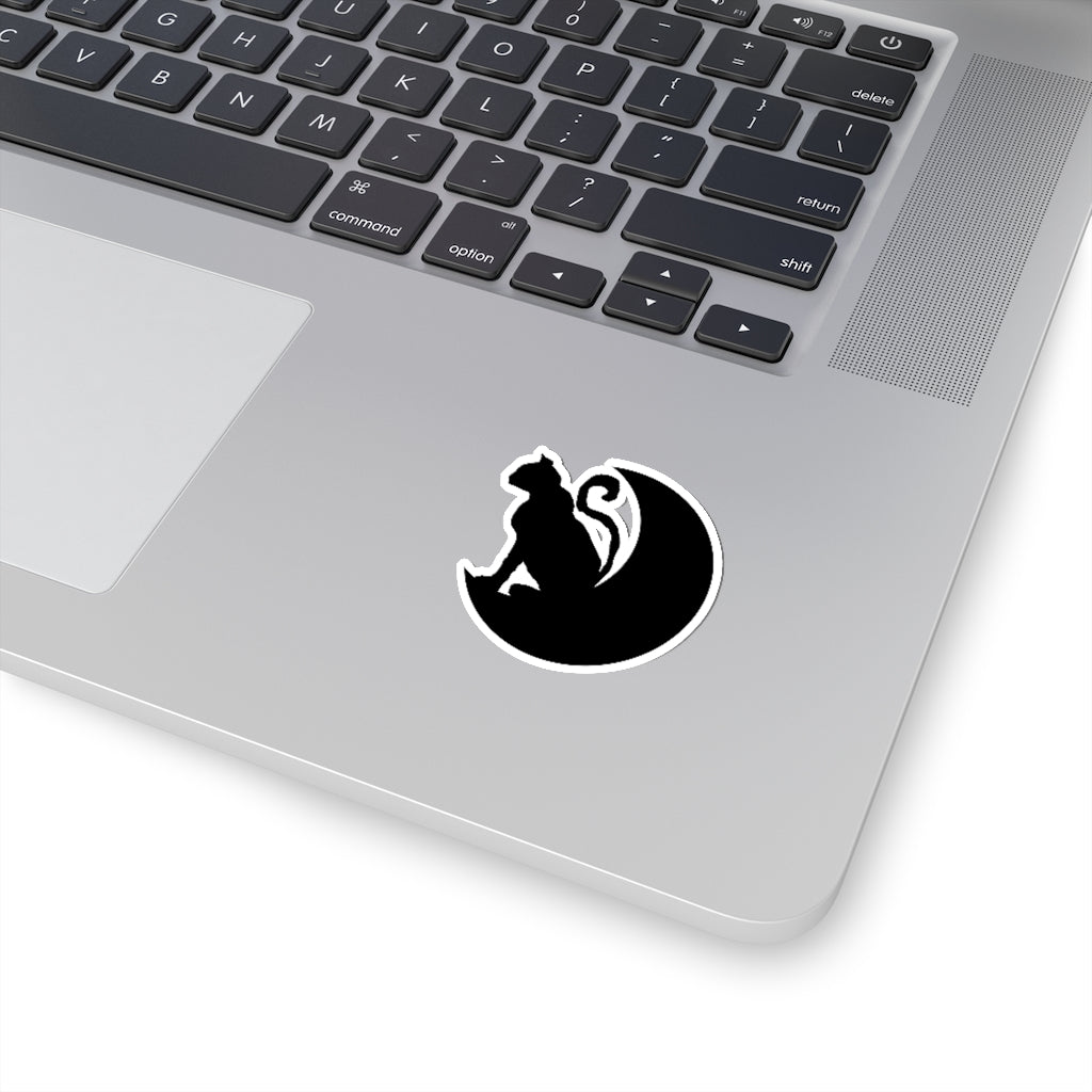 Cat on the Moon Kiss-Cut Stickers