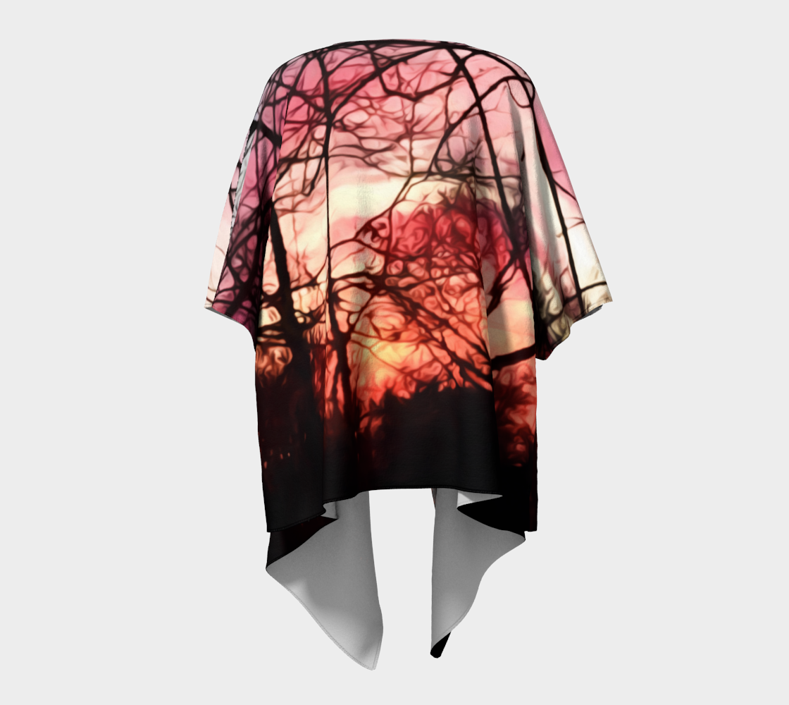 October Sunset Draped Kimono Jacket