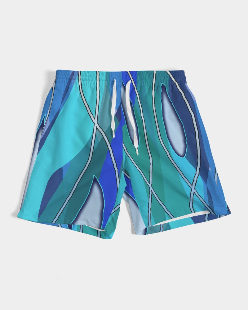 Wavy Blue Men's Swim Trunk