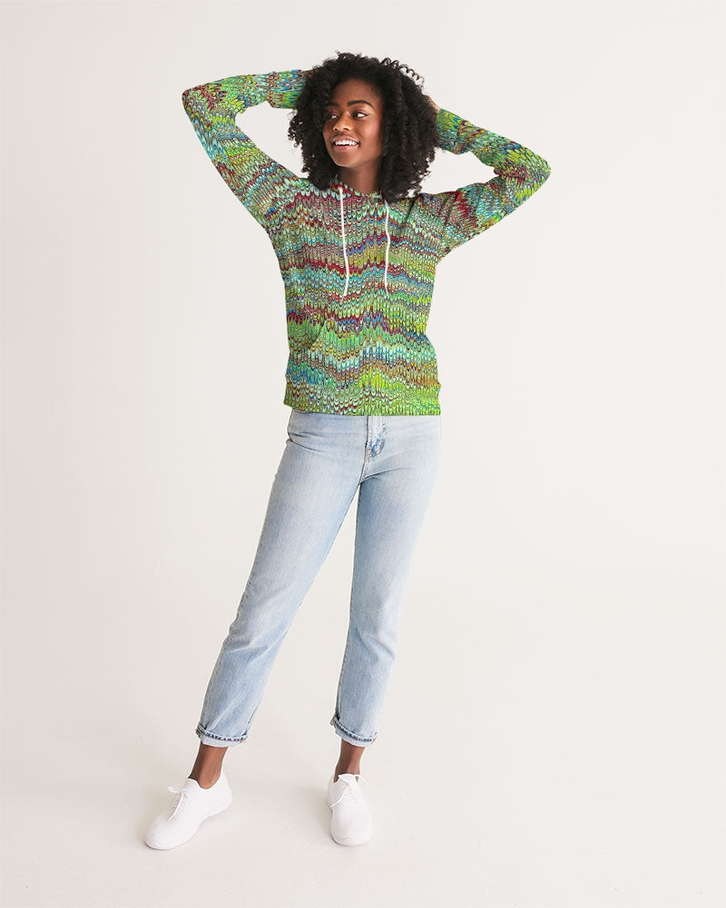 Cool Green Marbled Women's Hoodie