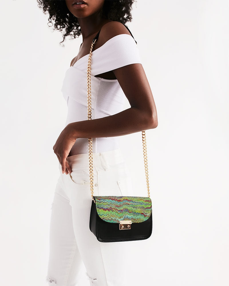 Cool Green Marbled Small Shoulder Bag