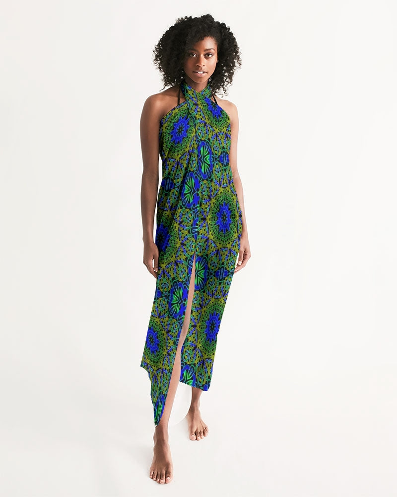 Blue Green Celtic Kaleidoscope Swim Cover Up