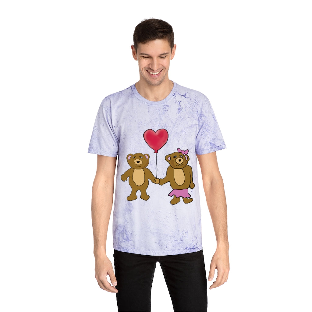 Teddy Bear Valentine Unisex Color Blast T-Shirt