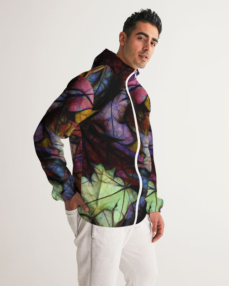 Fall Leaves Abstract Men's Windbreaker