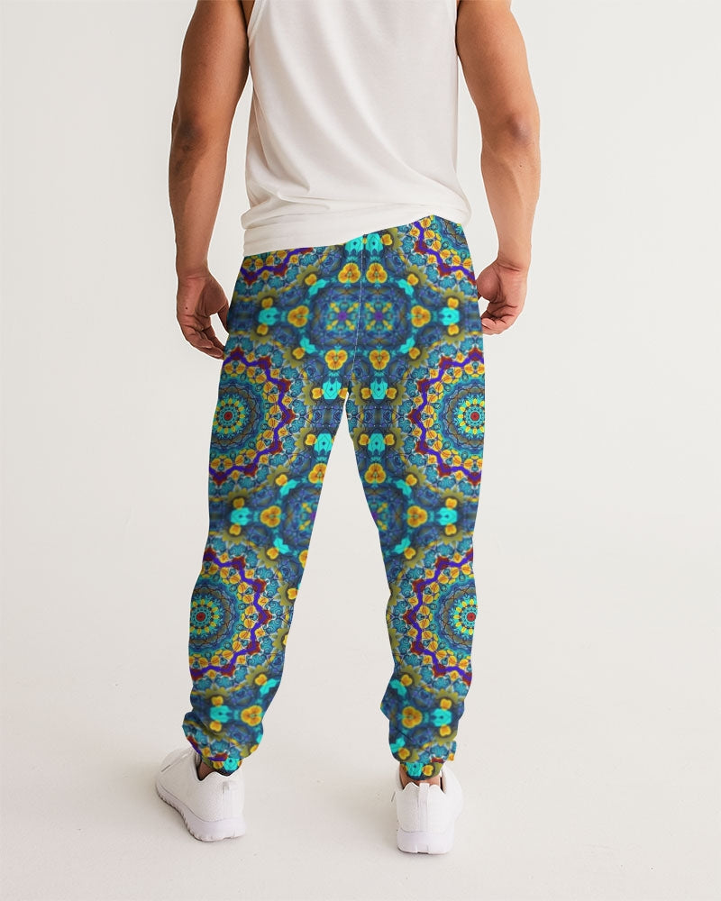 Blue Green Blur Kaleidoscope Men's Track Pants
