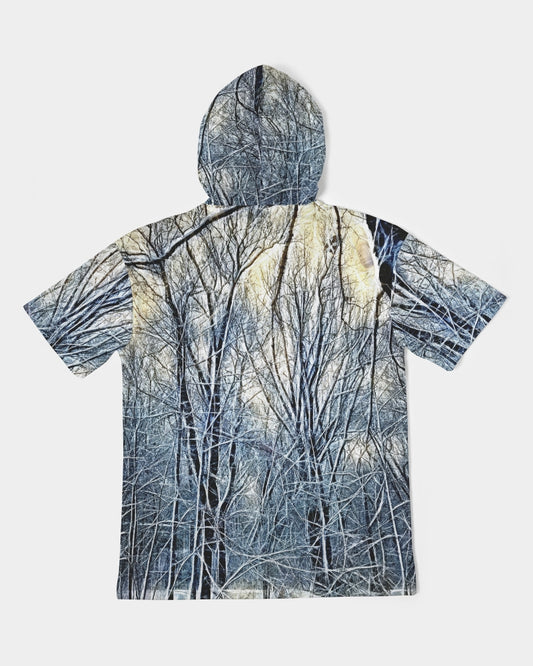 4 Oclock Winter Landscape Men's Premium Heavyweight Short Sleeve Hoodie