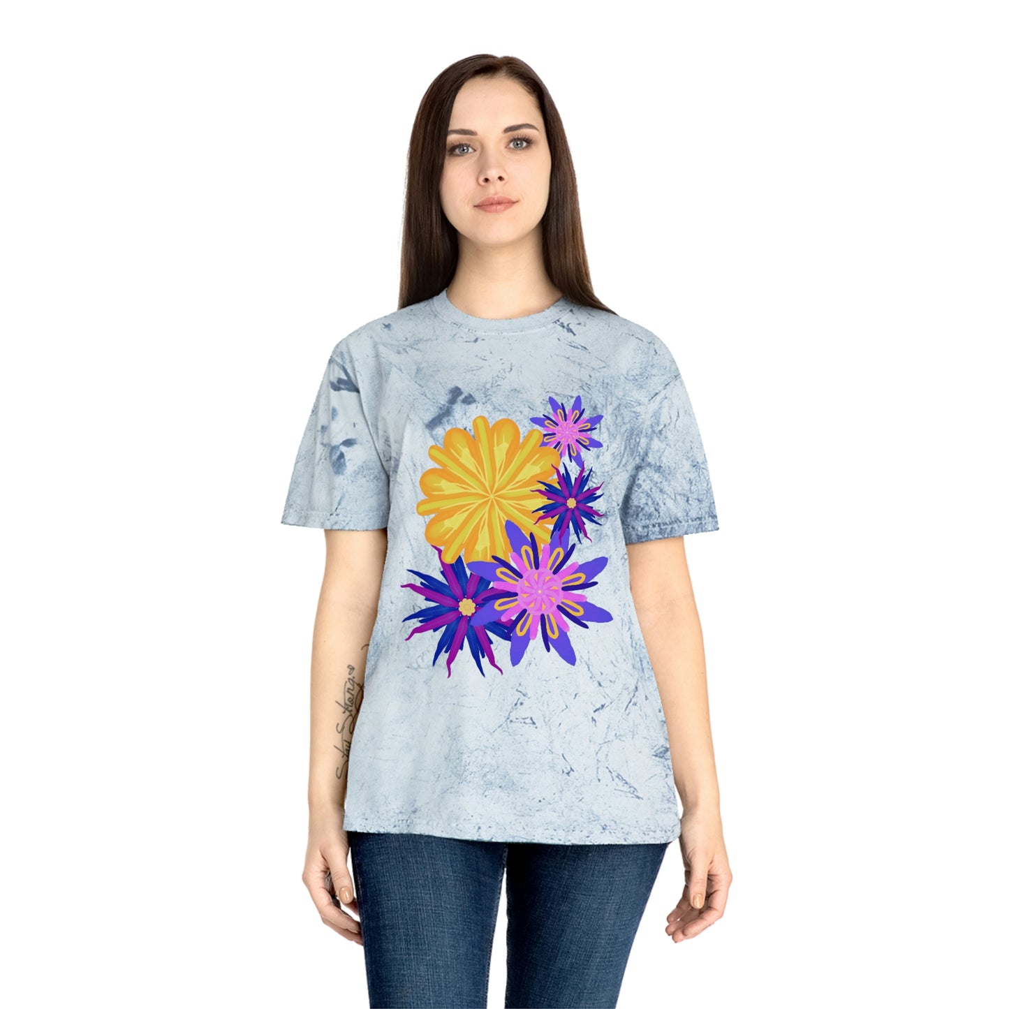 Fanciful Flowers 2 Unisex Color Blast T-Shirt