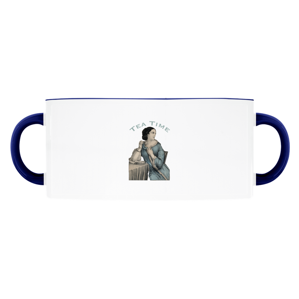 Tea Time Vintage Woman Accent Mugs