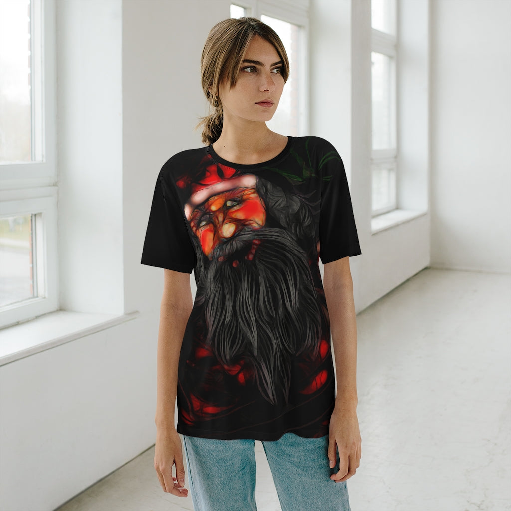 Santa Drawing Unisex AOP Cut & Sew T-Shirt