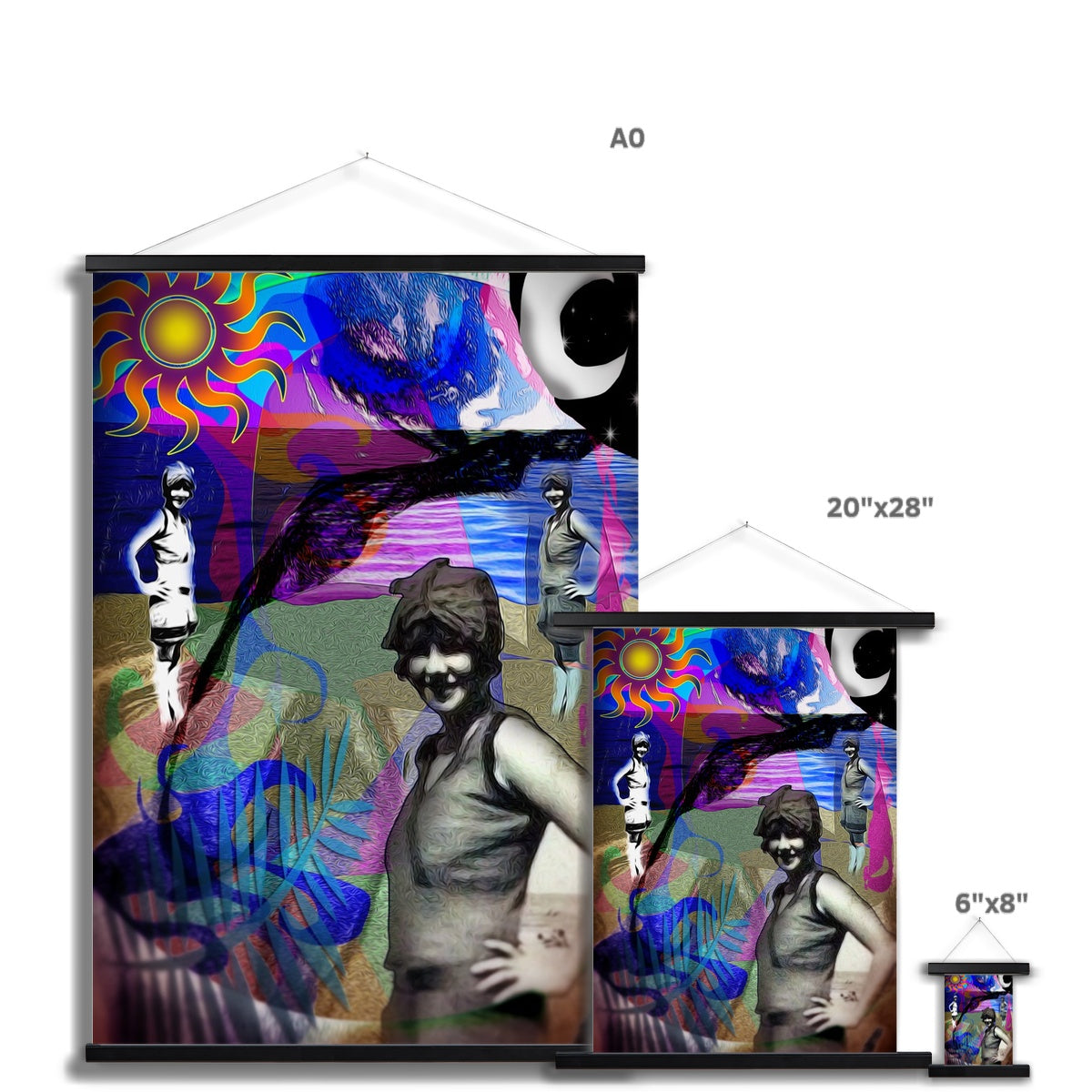 The Swimmer Fine Art Print with Hanger