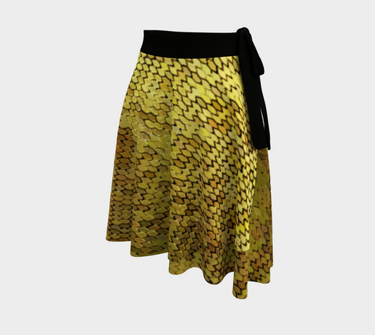 Gold Dragon Scales Wrap Skirt