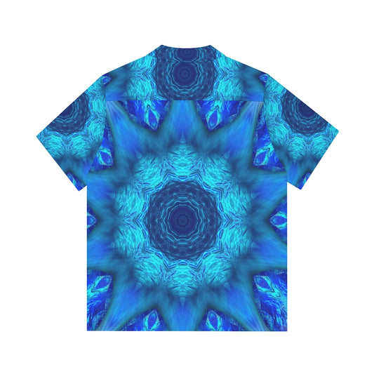Blue Water Kaleidoscope Men's Hawaiian Shirt (AOP)