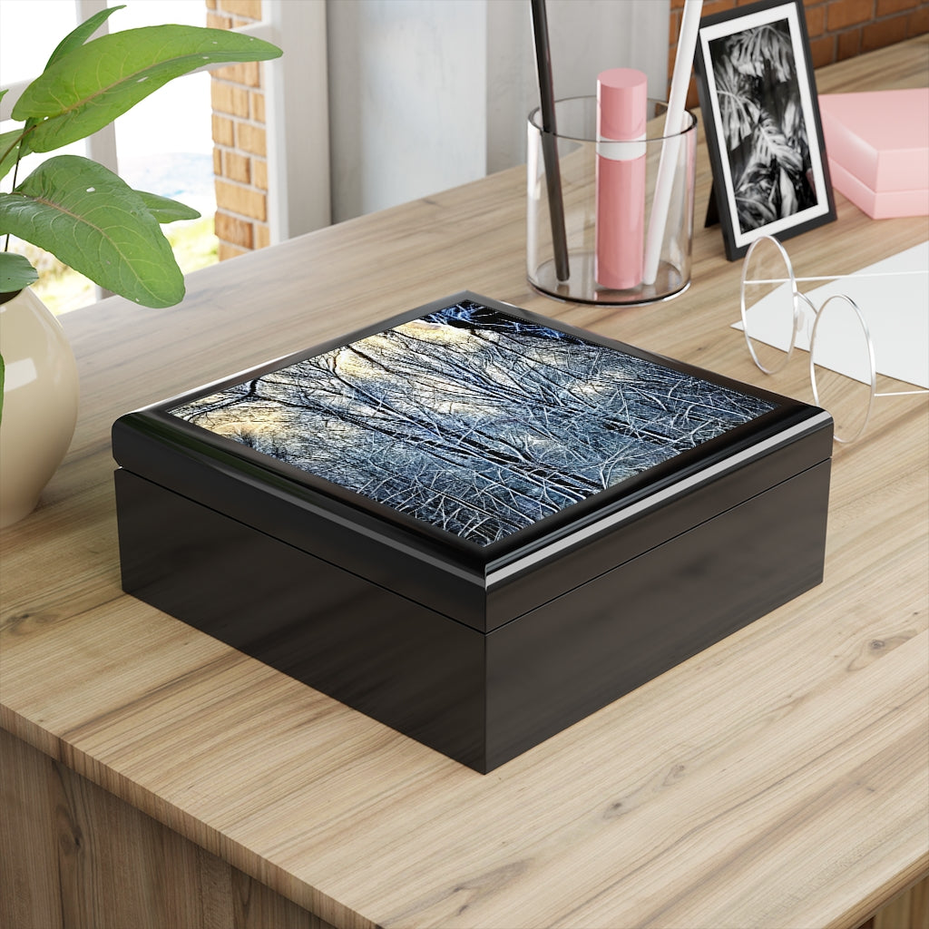 4 Oclock Winter Landscape Jewelry Box