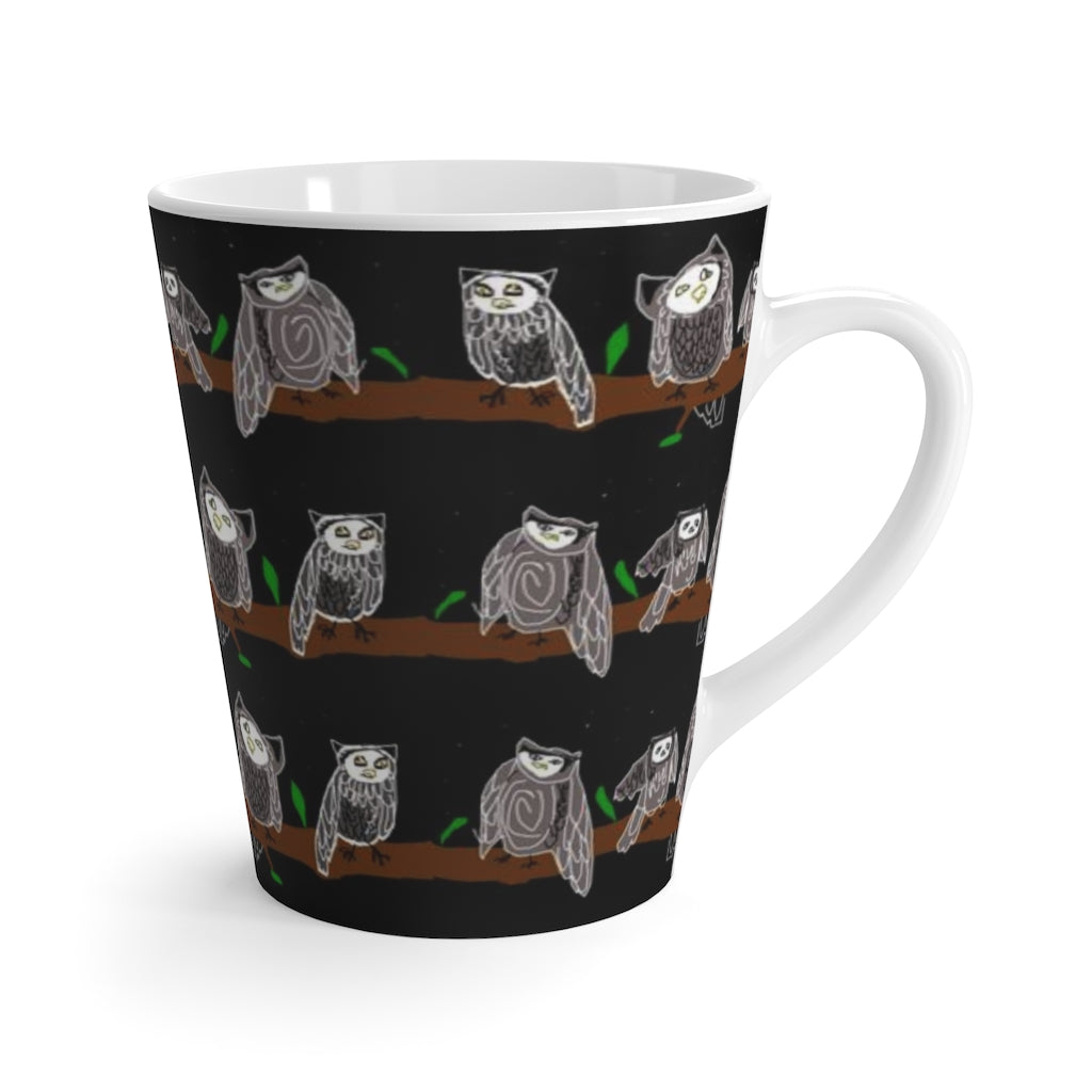 Cute Owls Pattern Latte mug