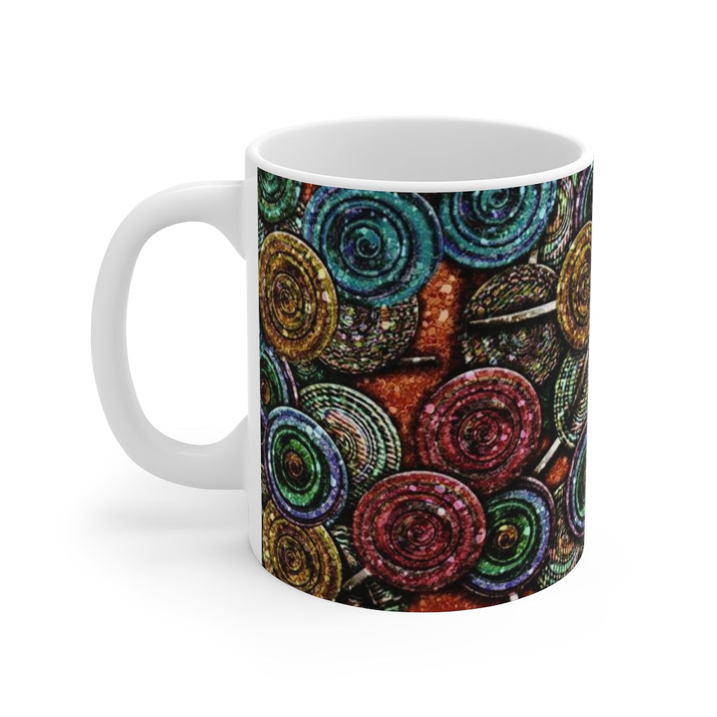 Glitter Lollipop Pattern Ceramic Mugs (11oz\15oz\20oz)