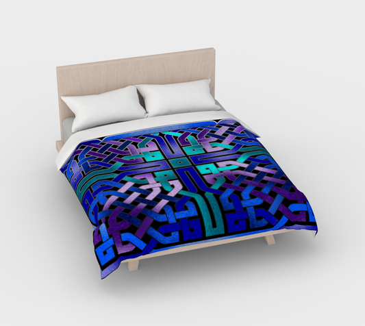 Blue Celtic Knot Duvet Cover