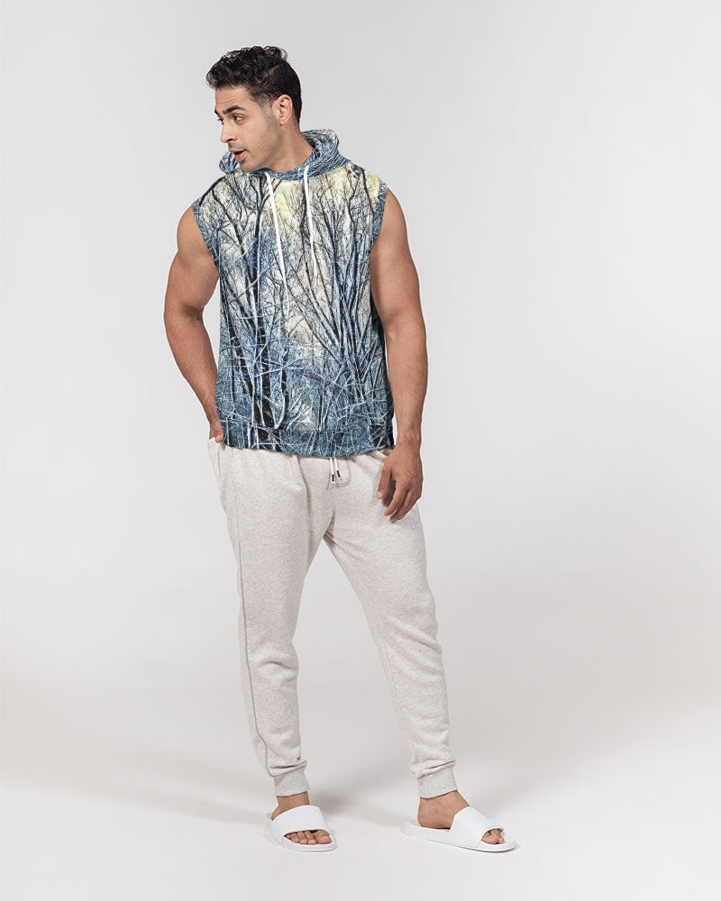 4 Oclock Winter Landscape Men's Premium Heavyweight Sleeveless Hoodie