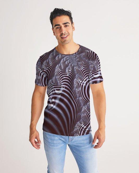 Black and White Spiral Fractal Men's Tee