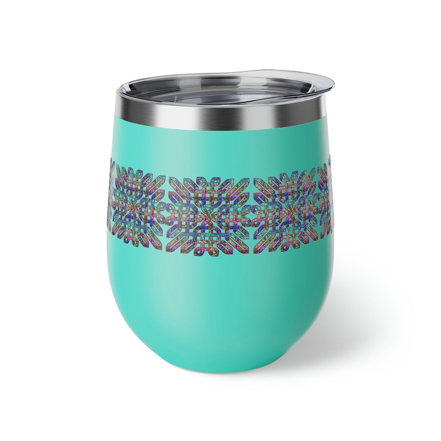 Dichroic Celtic Knot Copper Vacuum Insulated Cup, 12oz