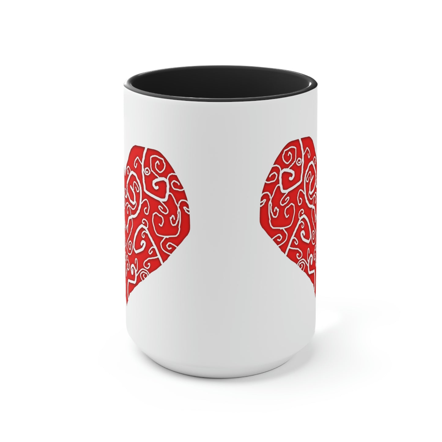 Heart Swirls Accent Mug