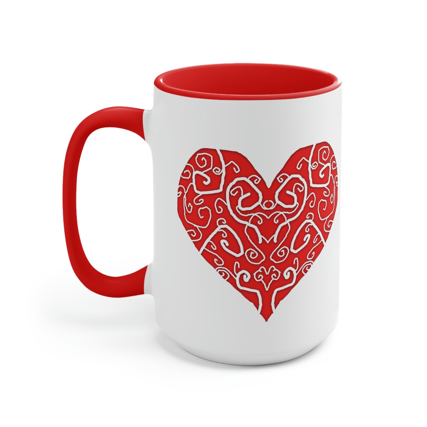 Heart Swirls Accent Mug