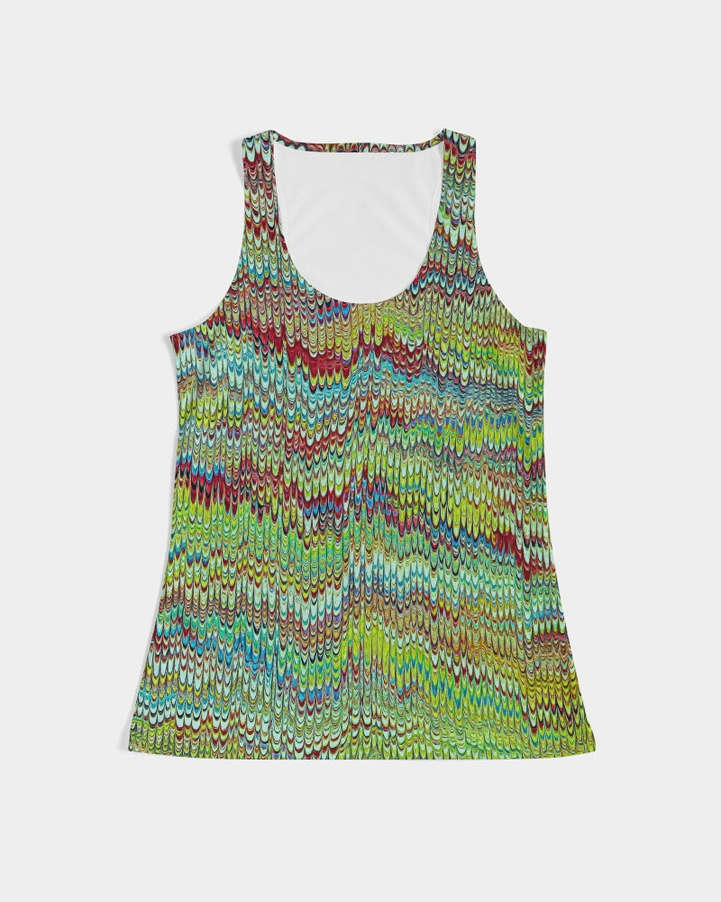 Cool Green Marbled Women's Tank