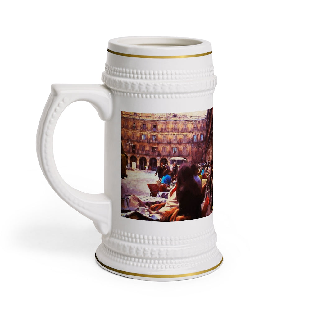 Vintage Travel Outdoor Cafe Stein Mug
