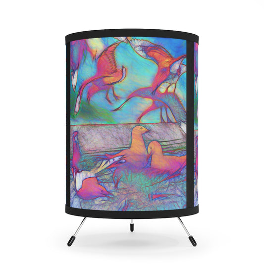 Seagulls Tripod Lamp with High-Res Printed Shade, US\CA plug