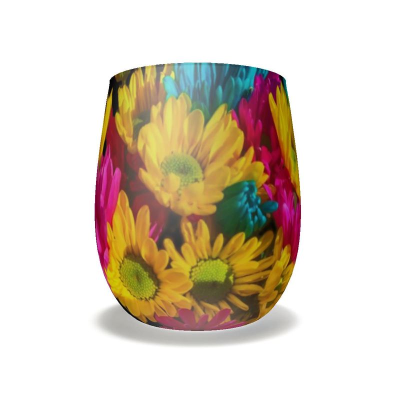 Spring Daisies Water Glass