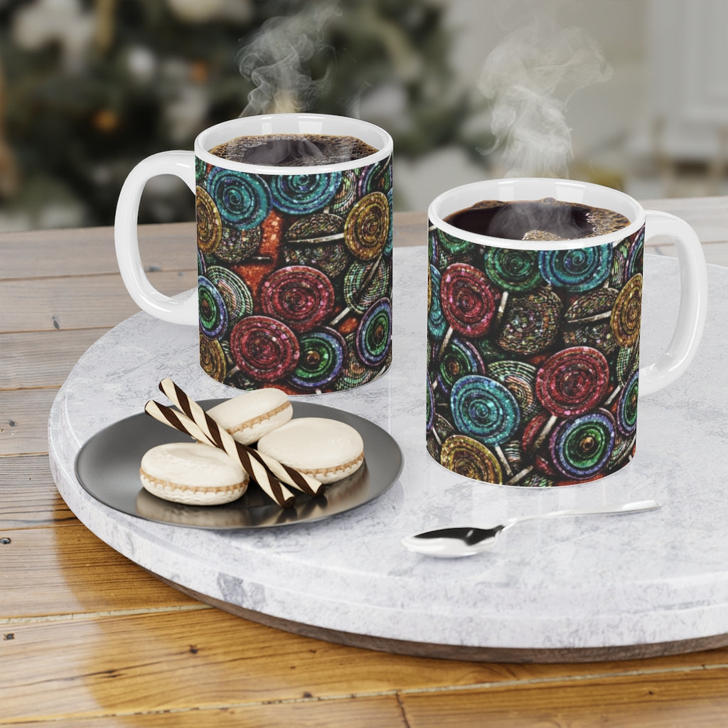 Glitter Lollipop Pattern Ceramic Mugs (11oz\15oz\20oz)