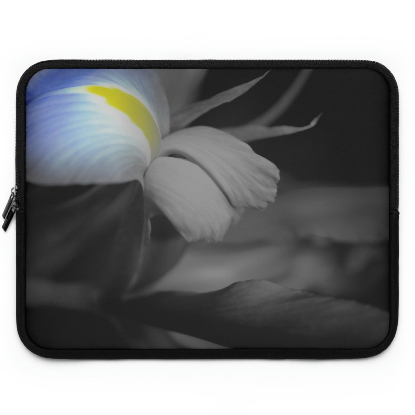 Black and White Iris Laptop Sleeve