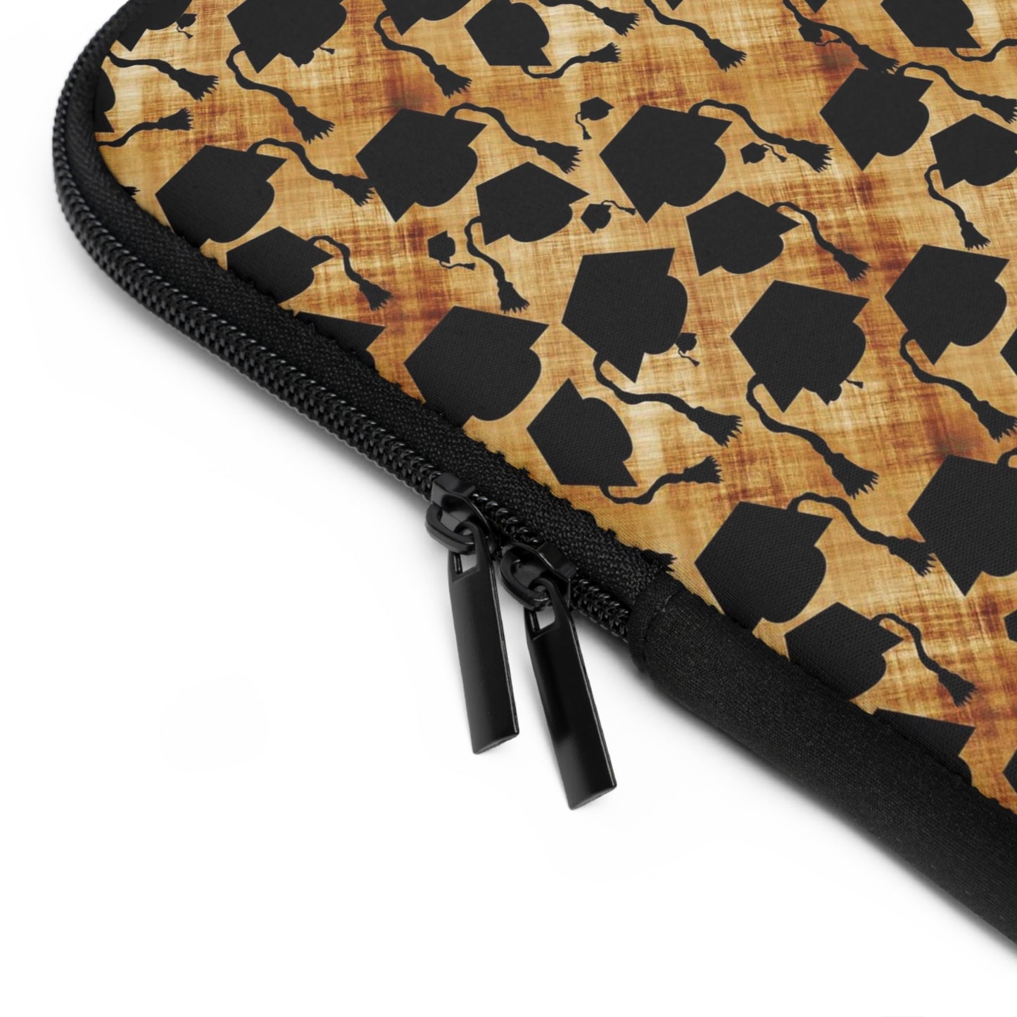 Graduation Hats Pattern Laptop Sleeve