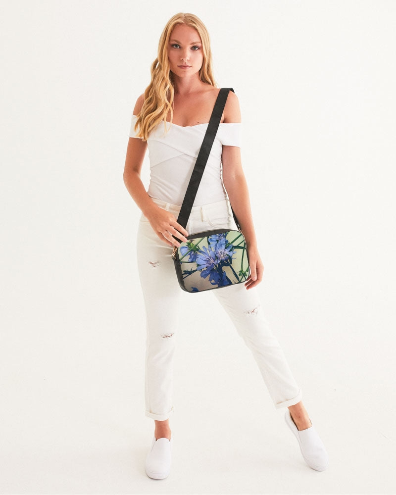 Blue Wildflowers Crossbody Bag