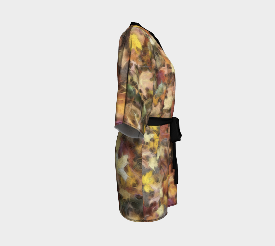 Light October Leaves Kimono Robe