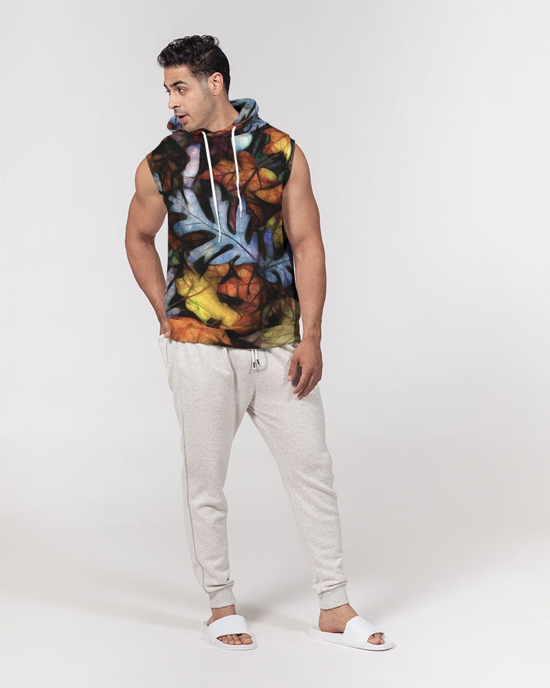 Mid October Leaves Men's Premium Heavyweight Sleeveless Hoodie