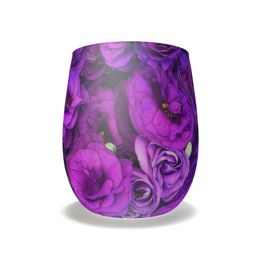 Purple Lisianthus Water Glass