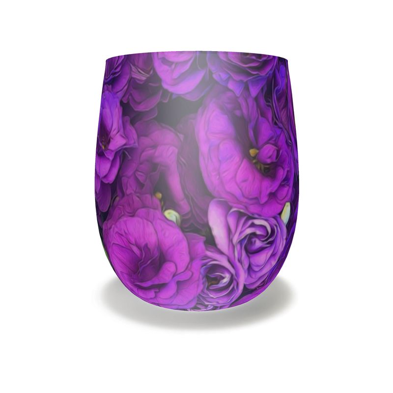 Purple Lisianthus Water Glass