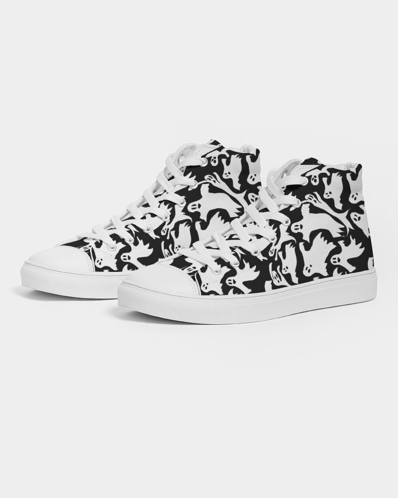 Ghosts Pattern Men's Hightop Canvas Shoe