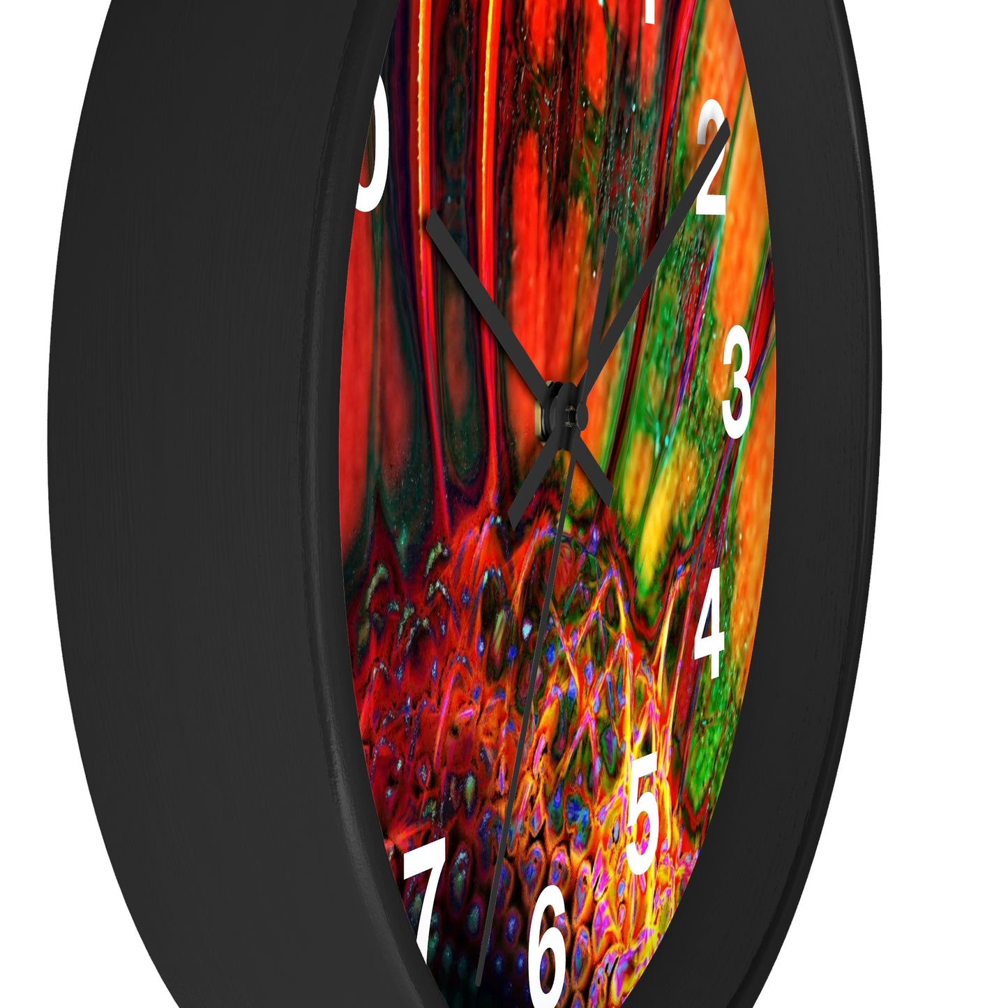 Orange Daisy Wall Clock