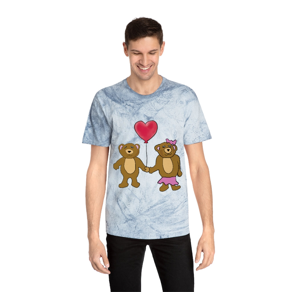 Teddy Bear Valentine Unisex Color Blast T-Shirt