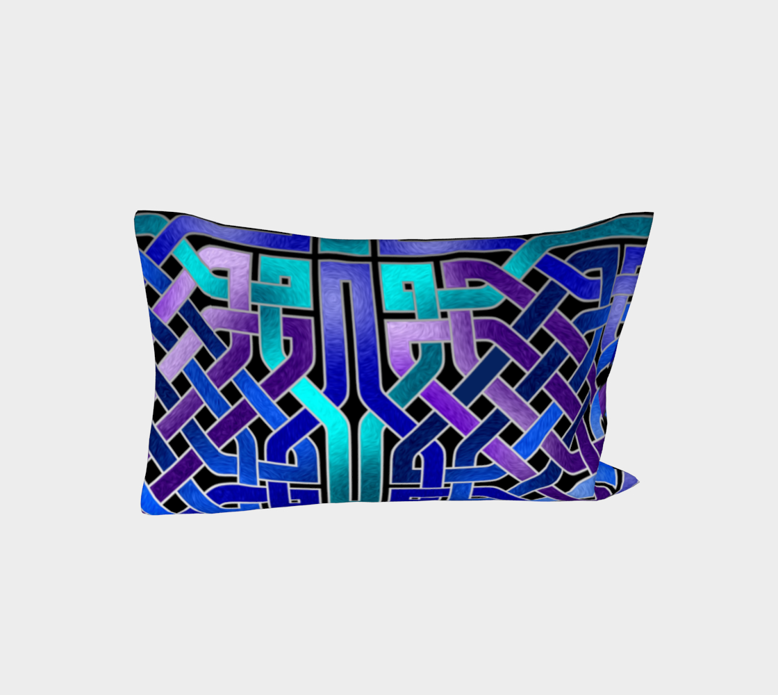 Blue Celtic Knot Bed Pillow Sleeve
