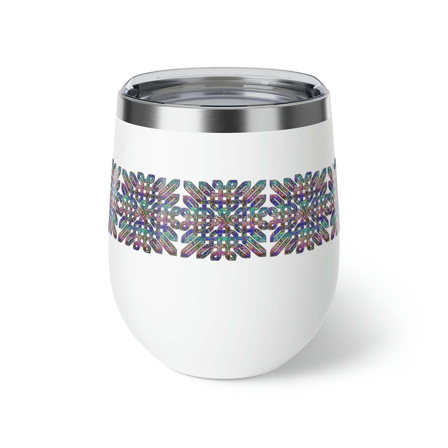Dichroic Celtic Knot Copper Vacuum Insulated Cup, 12oz