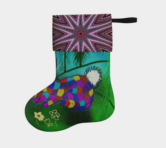 Patchwork Bunny Holiday Stocking