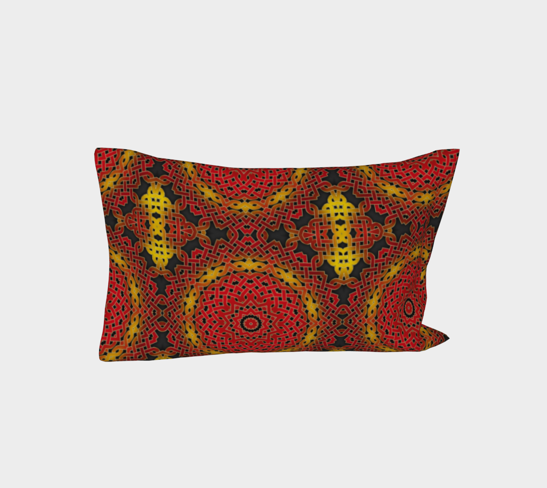 Celtic Orange Spirals Bed Pillow Sleeve