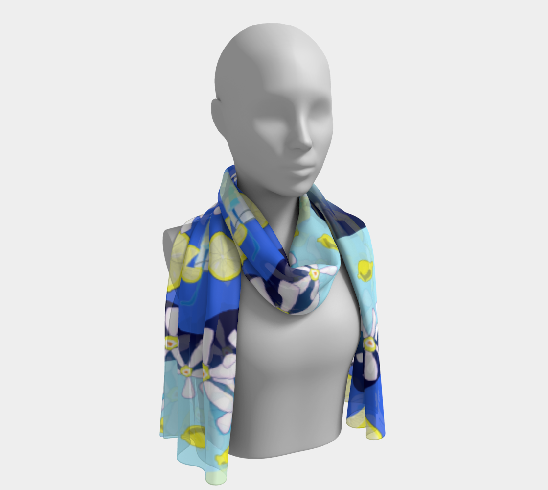 Lemonade Pattern Long Scarf